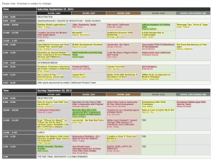 ncdevcon2013schedule NCDevCon 2013 Schedule