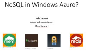 NoSQL in Windows Azure